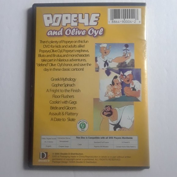 💜 Popeye and Olive Oyl Classics Hollywood DVD Classics - Picture 3 of 3